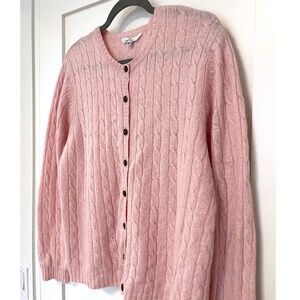 Tabi Pink Delicate Wool Blend Cardigan Sweater Vintage Dainty